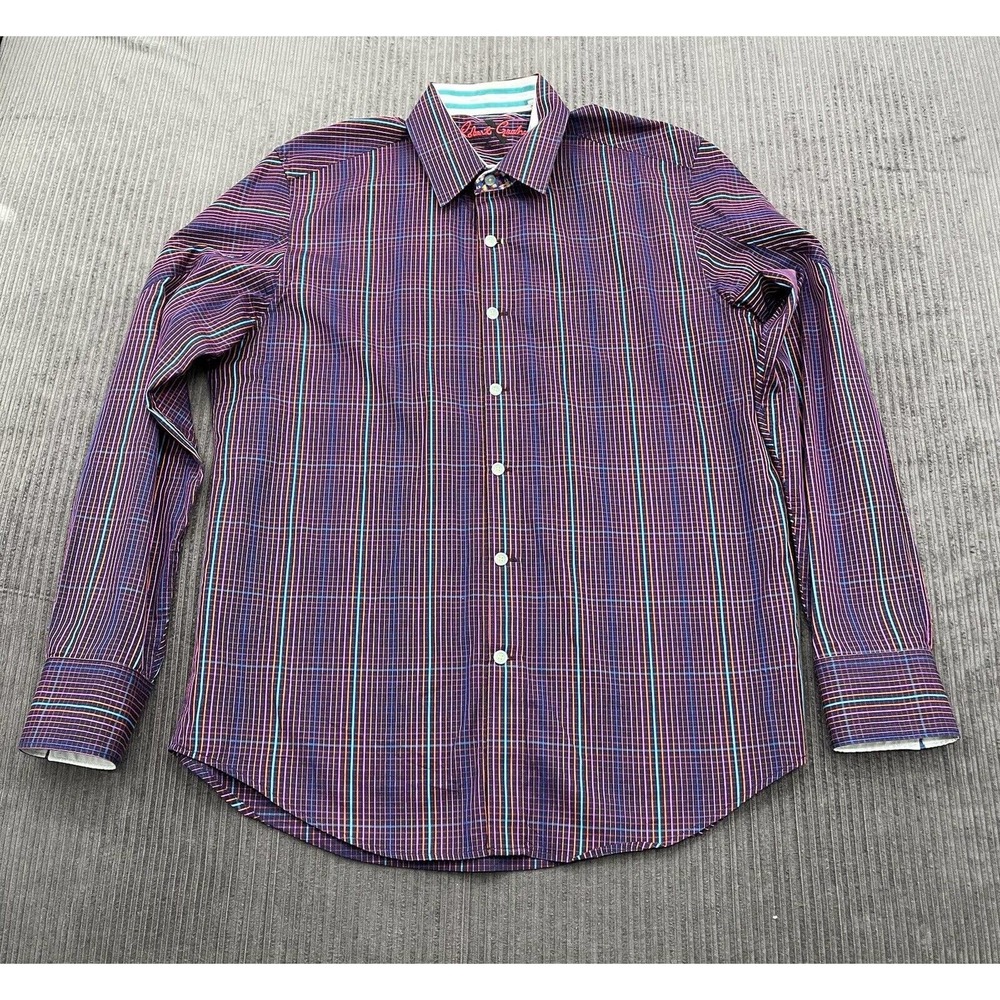 Robert Graham Long Sleeve Button Up Shirt‎ Adult Large Designer Casual Men.